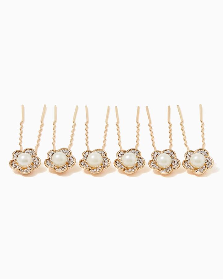 Charming Charlie Sparkling Petals Bobby Pin Set