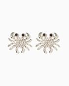 Charming Charlie Pav Crab Stud Earrings
