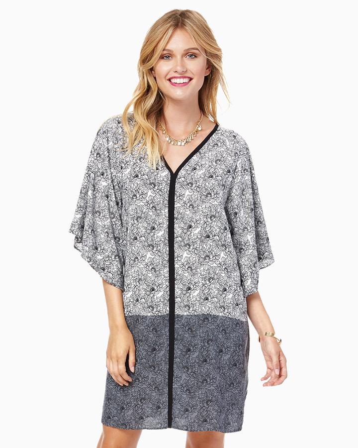 Charming Charlie Printed Gardens Kimono Dress