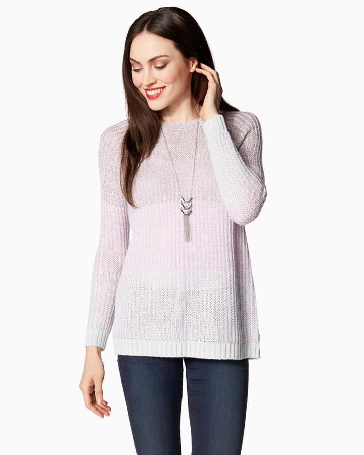 Charming Charlie Flyaway Colorblock Sweater