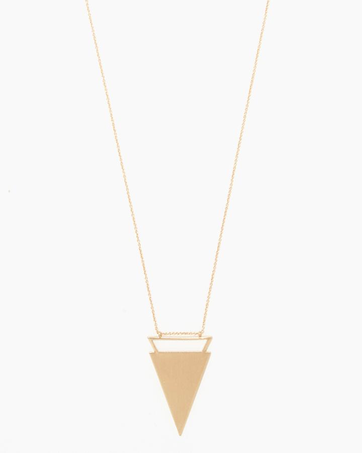 Charming Charlie Reverse Pyramid Pendant Necklace