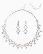 Charming Charlie Eleni Crisscross Necklace Set