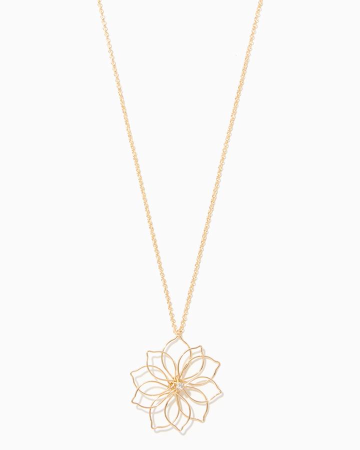 Charming Charlie Floweret Pendant Necklace