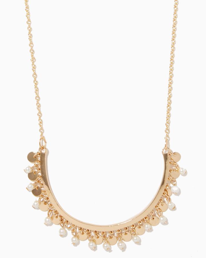 Charming Charlie Dangling Pearls Drop Necklace