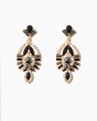 Charming Charlie Opaque Stone Statement Earrings