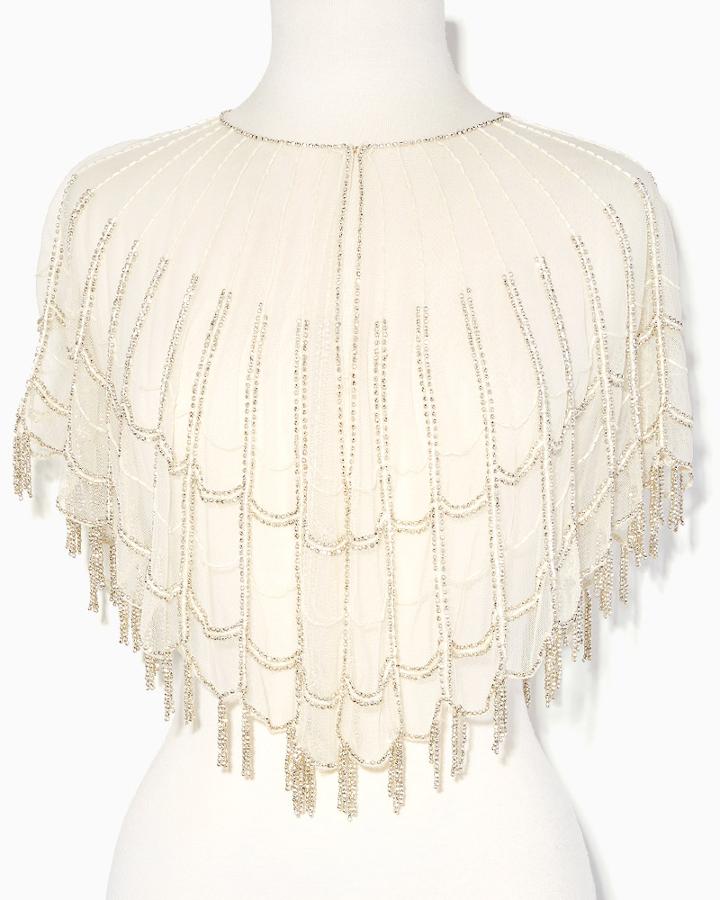 Charming Charlie Gatsby Beaded Fringe Capelet