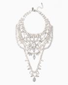 Charming Charlie Rhinestone Royalty Statement Necklace