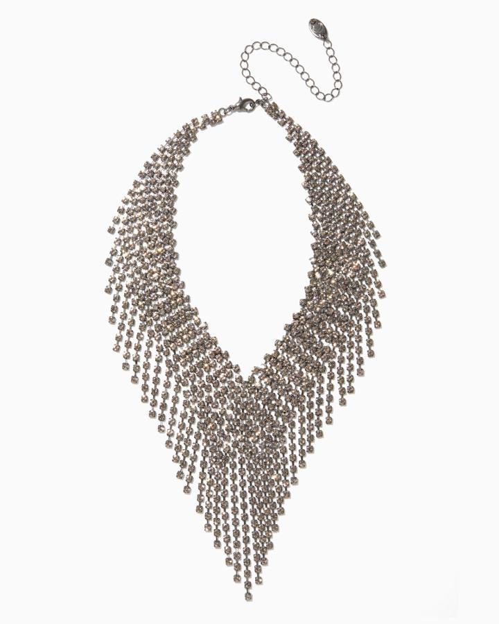 Charming Charlie Cascading Crystal Collar Necklace