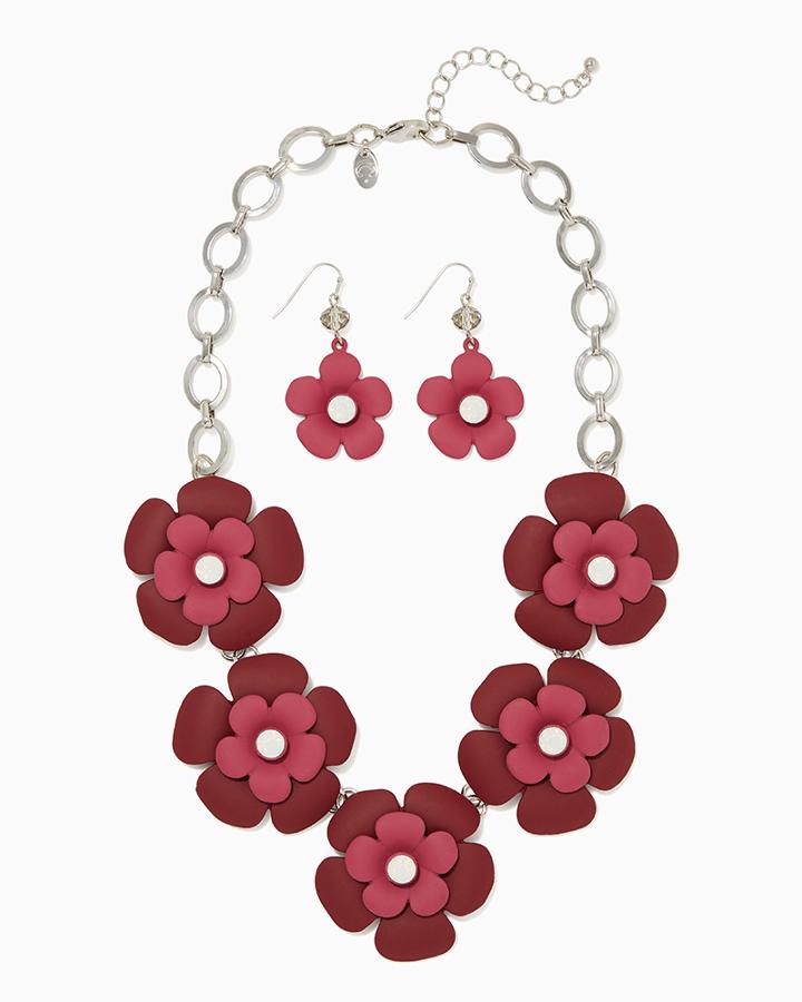 Charming Charlie Matte Garden Statement Necklace