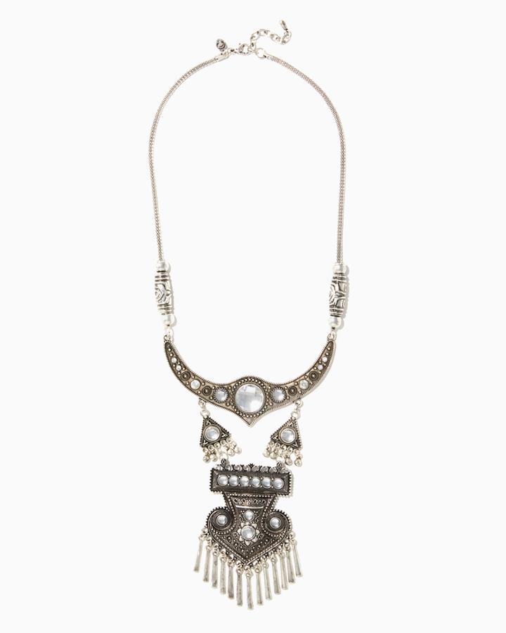 Charming Charlie Mezzanine Fringe Statement Necklace