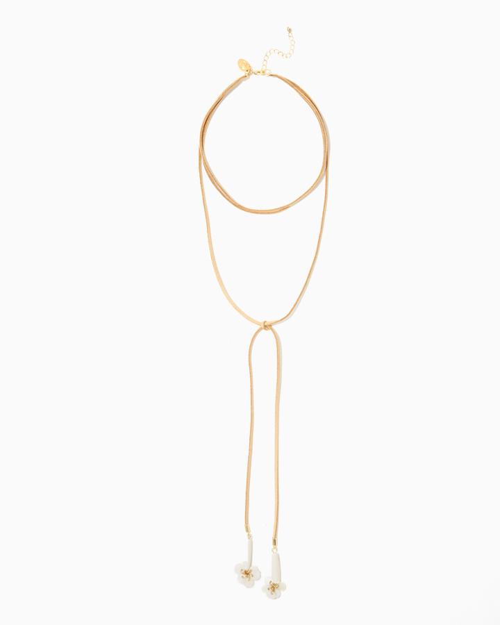 Charming Charlie Beaded Lariat Choker Necklace