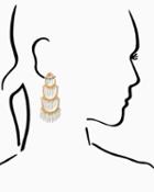 Charming Charlie Sari Fringe Tiered Earrings
