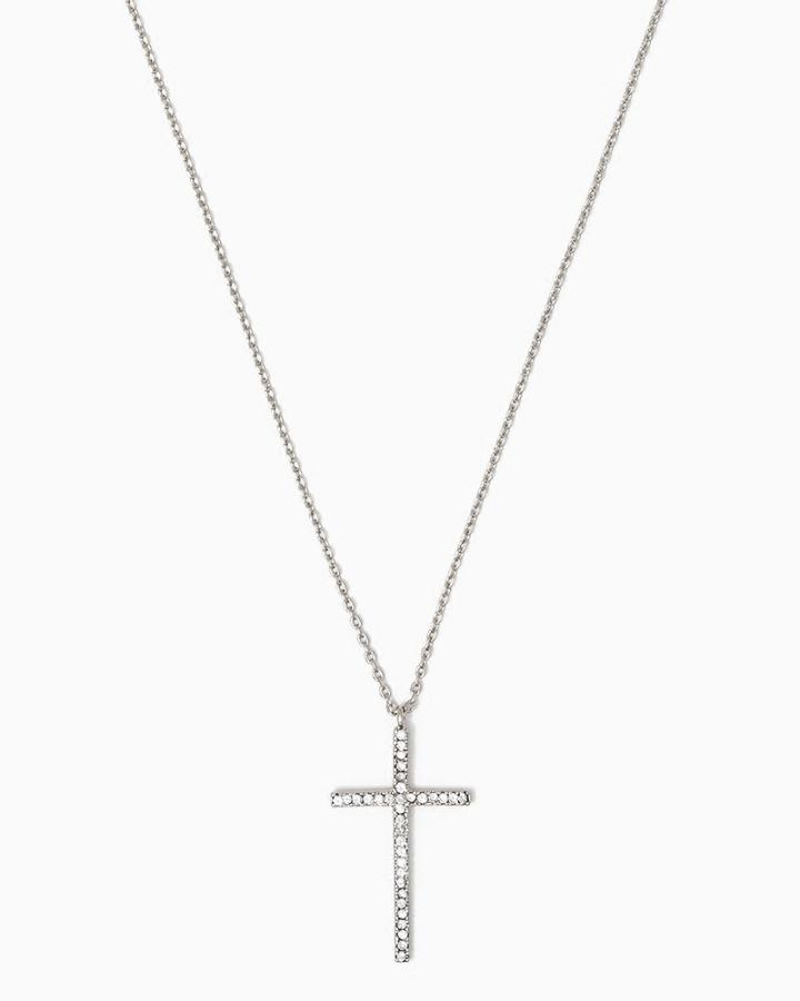 Charming Charlie Sparkle Cross Necklace
