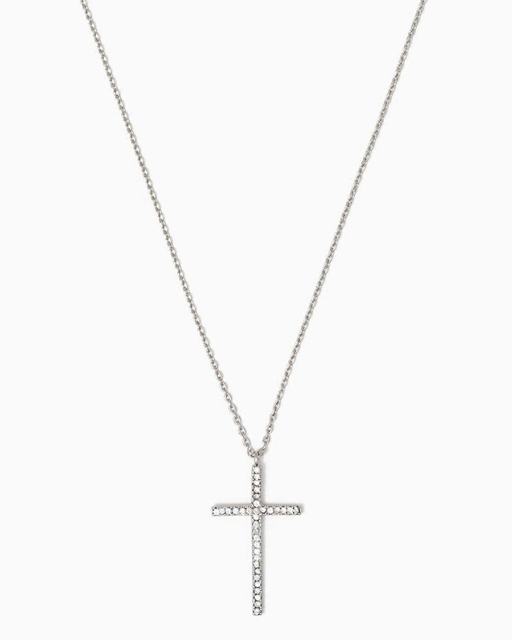 Charming Charlie Sparkle Cross Necklace