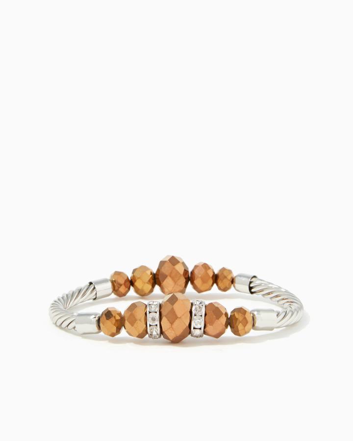Charming Charlie Bejeweled Cable String Bracelet