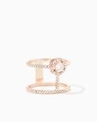 Charming Charlie Halo Centerpiece Split Band Ring