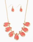 Charming Charlie Daisy Drops Necklace Set
