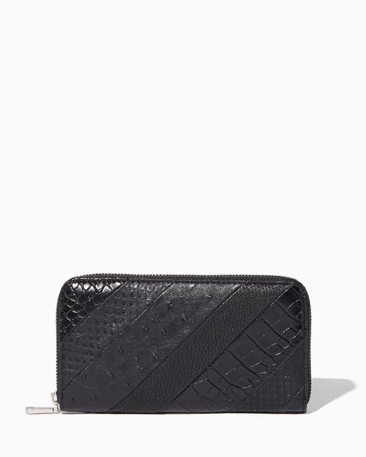 Charming Charlie Exotic Stripes Zip Around Wallet