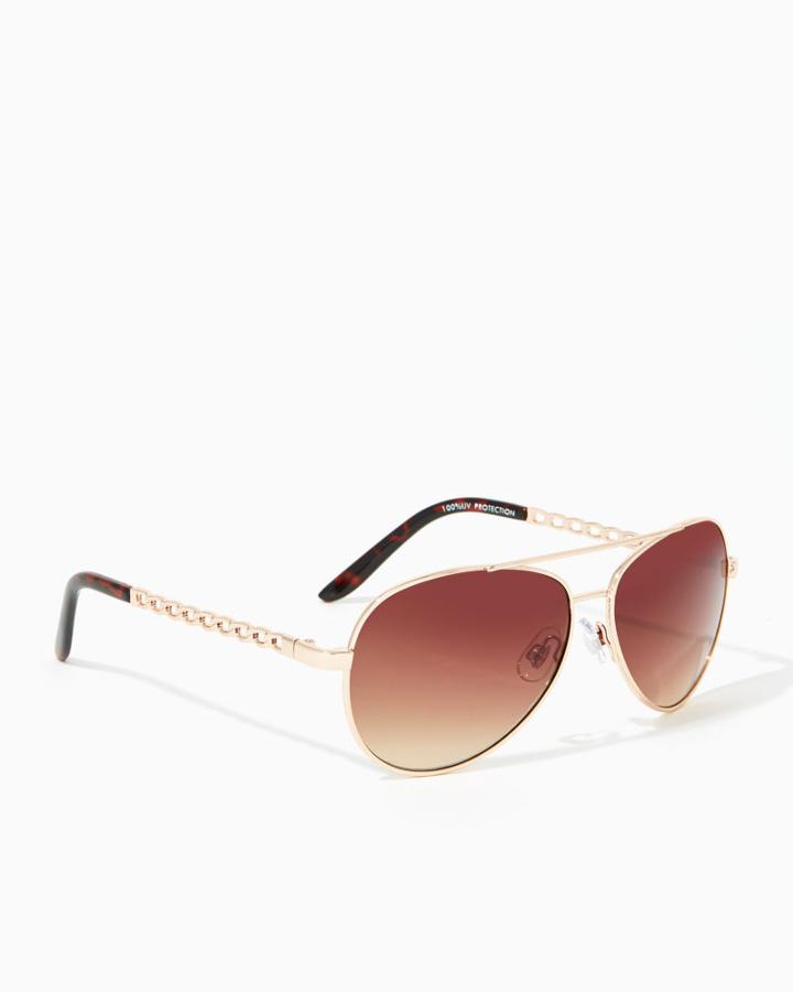 Charming Charlie Chain Link Aviator Sunglasses