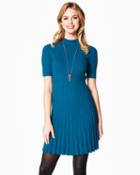 Charming Charlie Bellissima Pleated Sweater Dress