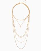 Charming Charlie Pyramid Layered Necklace
