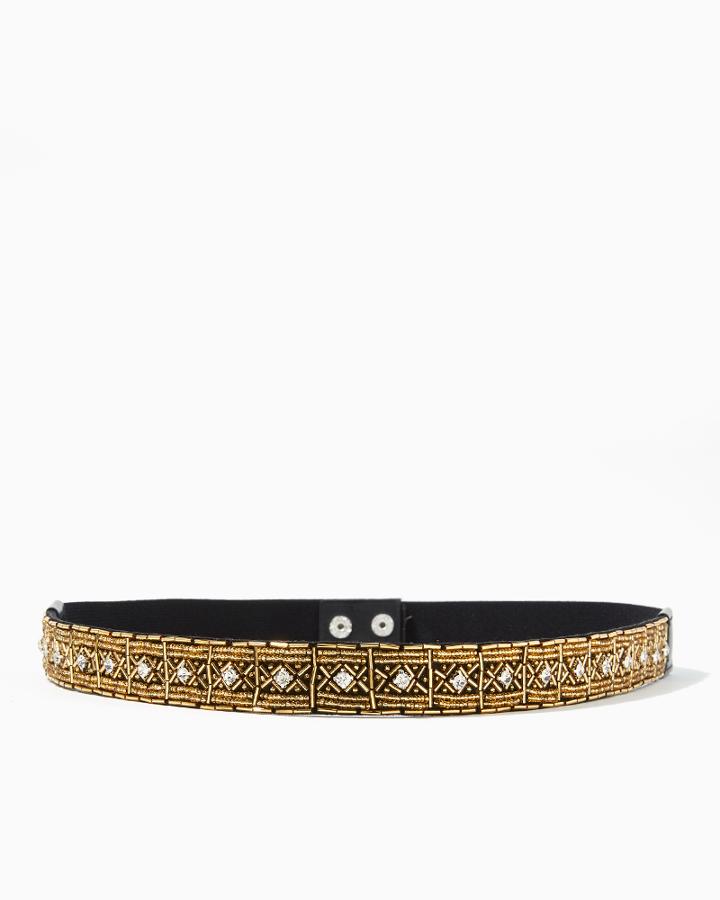 Charming Charlie Reed Beaded Stretch Belt