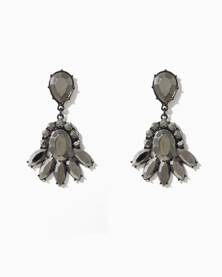 Charming Charlie Metallic Fan Drop Earrings