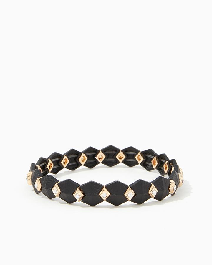 Charming Charlie Hexagon Duo Stretch Bracelet