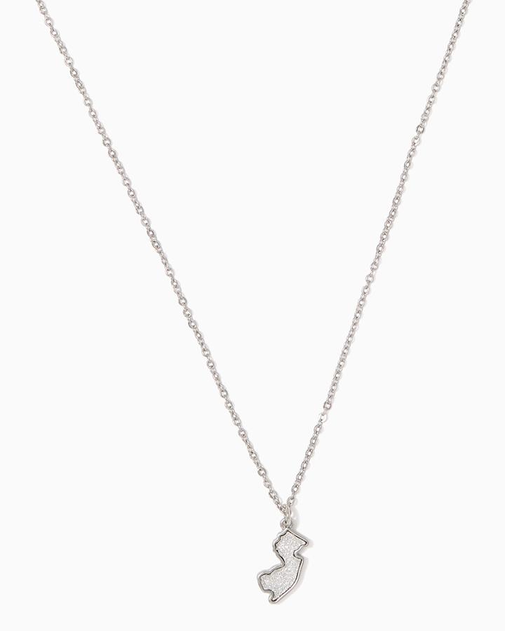 Charming Charlie New Jersey State Stardust Pendant Necklace