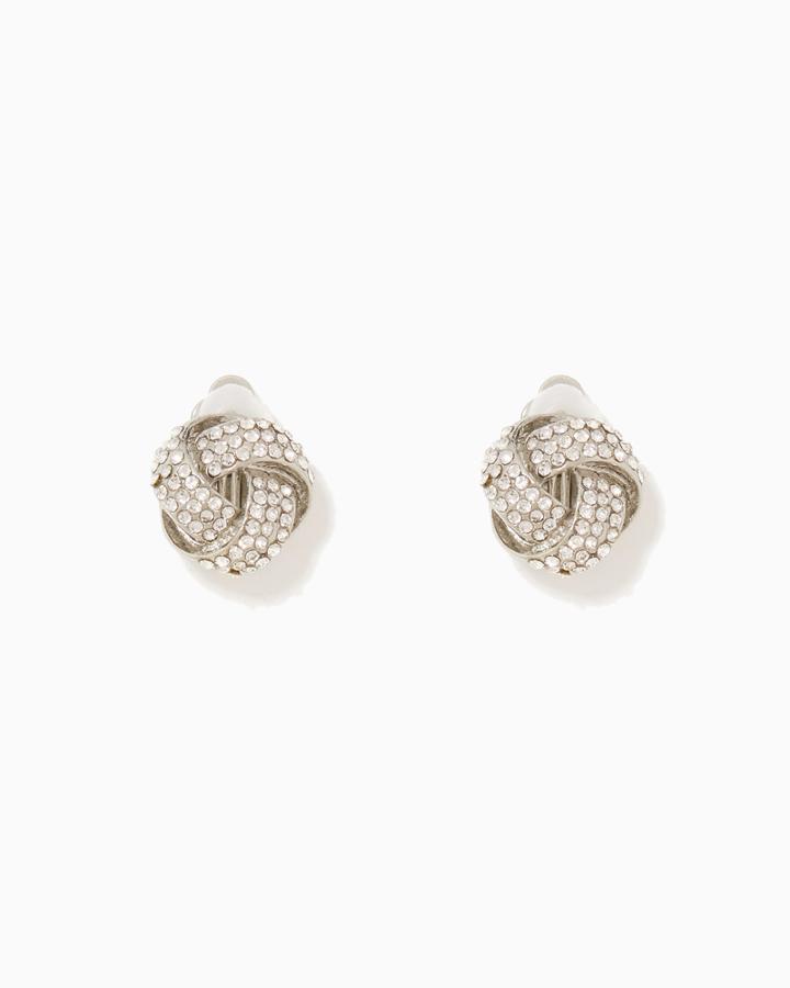 Charming Charlie Pav Knot Clip-on Earrings
