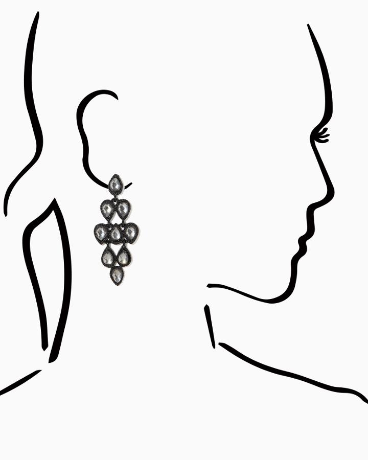 Charming Charlie Stately Gems Chandelier Earrings