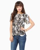 Charming Charlie Fluttery Palms Top