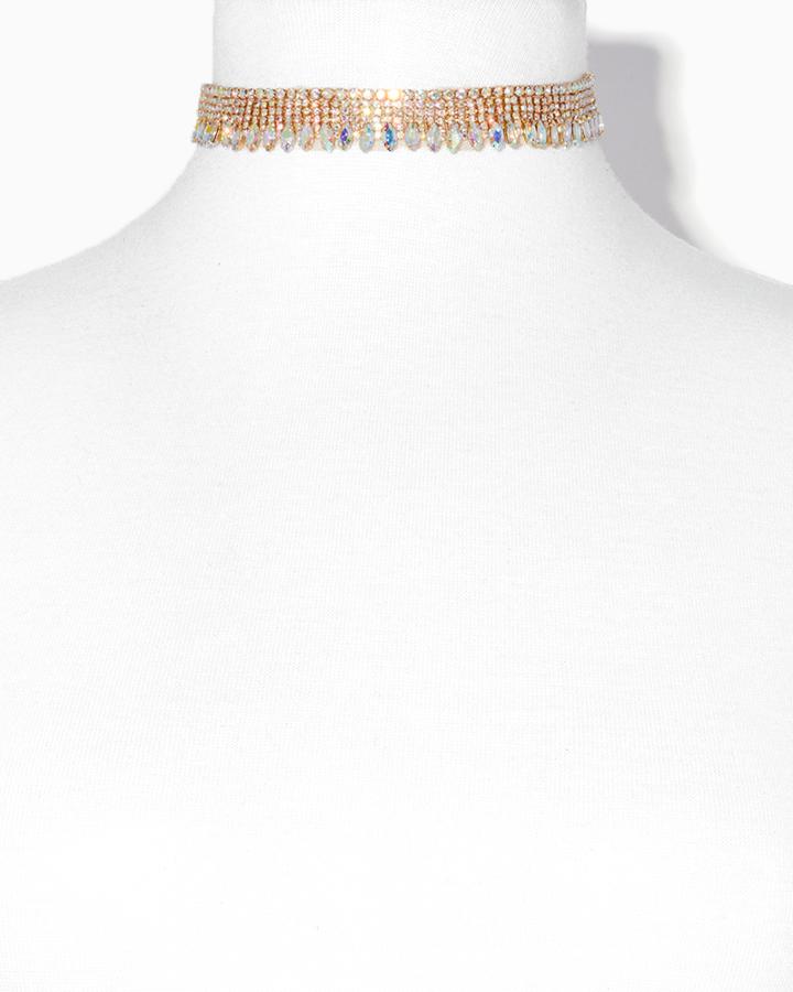 Charming Charlie Marquise & Rhinestone Choker