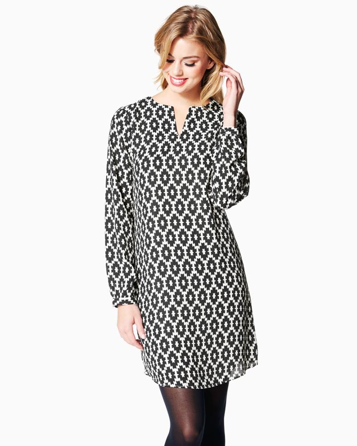 Charming Charlie Split Neck Shift Dress