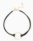 Charming Charlie Hammered Ring Choker Necklace