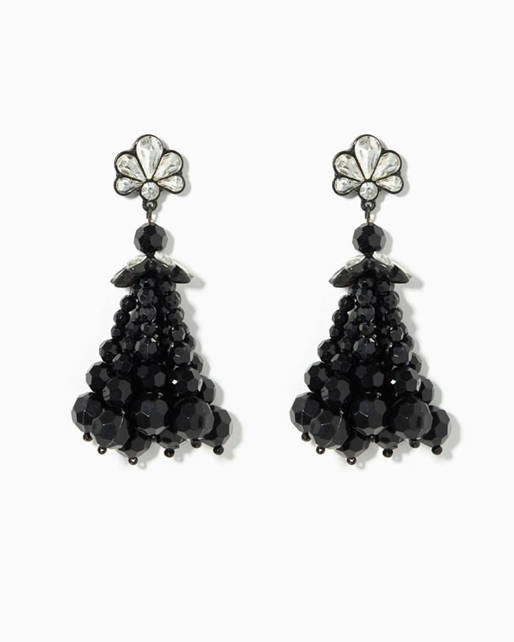 Charming Charlie Faceted Tassel Drop Earrings