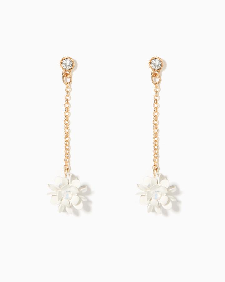 Charming Charlie Linea Floral Drop Earrings