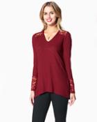 Charming Charlie Lace Shoulder Tunic