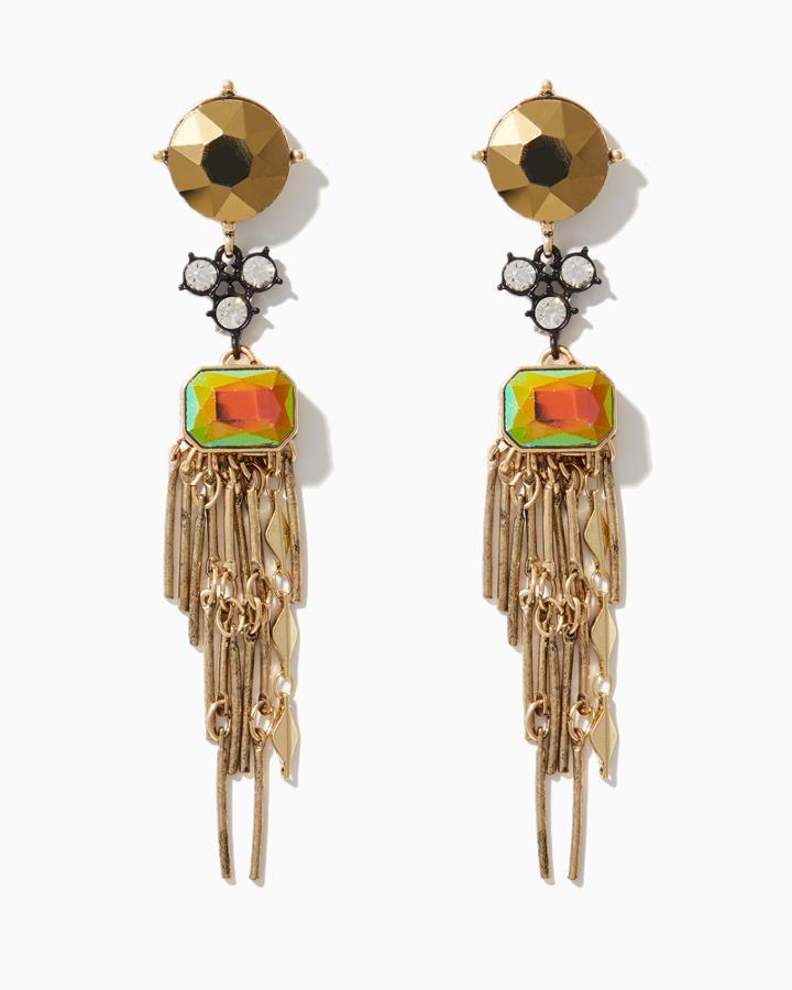 Charming Charlie Deco Chic Statement Earrings