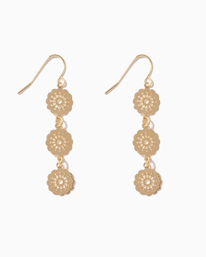 Charming Charlie Starburst Station Drop Earrings