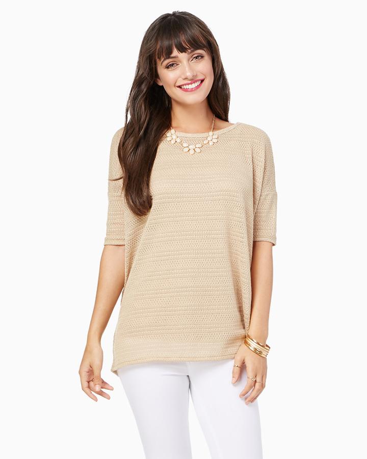Charming Charlie Mixed Knit Oversized Top