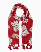 Charming Charlie Money Cat Tassel Scarf