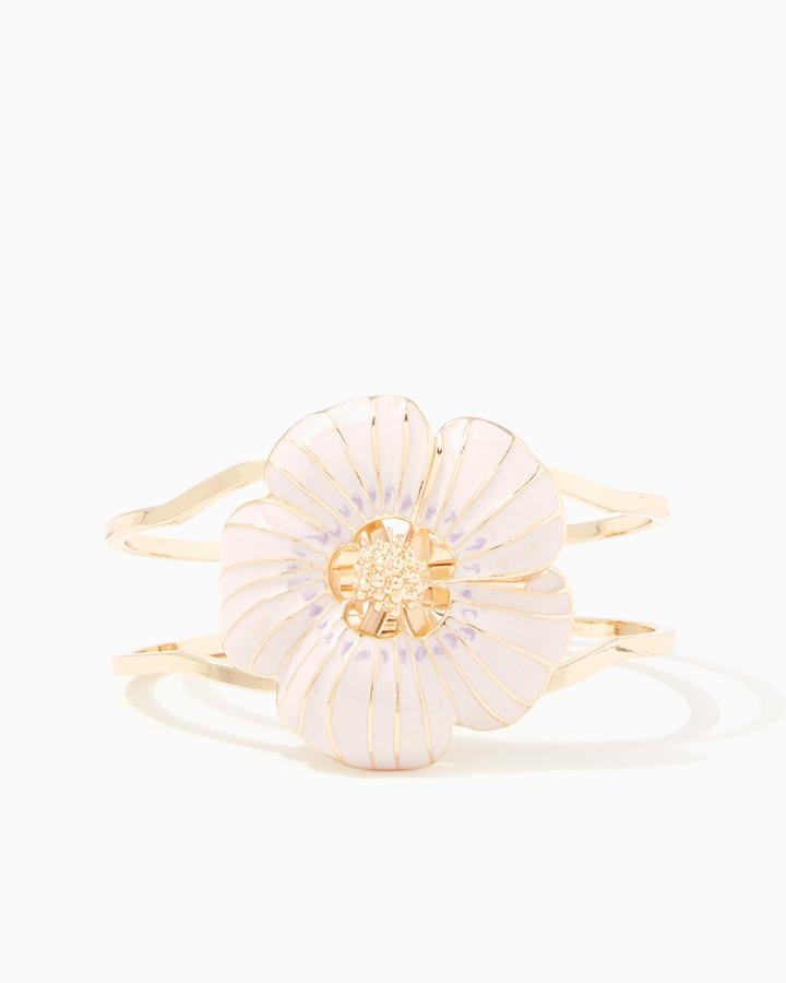 Charming Charlie Hibiscus Split Hinge Bracelet