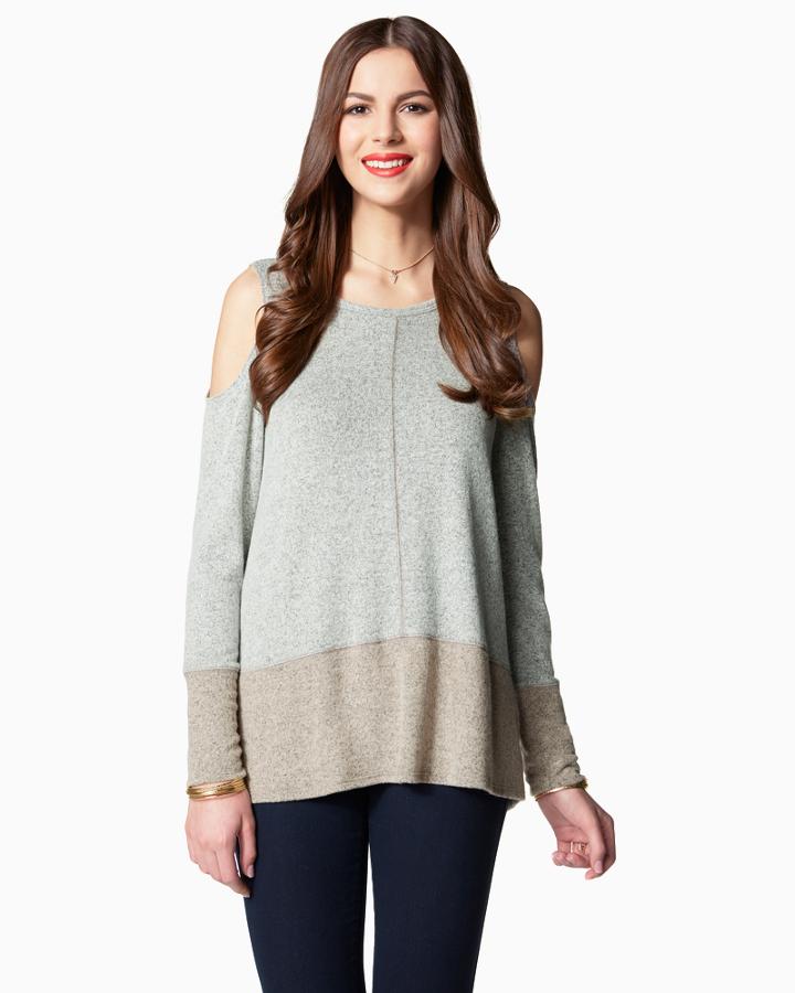 Charming Charlie Expos Cold Shoulder Sweater