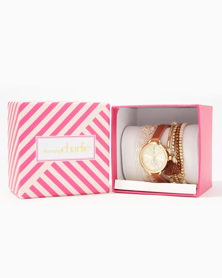 Charming Charlie Jolene Stretch Bracelet Watch Set