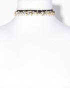 Charming Charlie Studded Denim Choker Necklace
