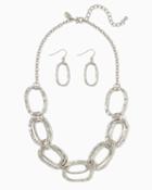 Charming Charlie Oval Links Metal Necklace Set