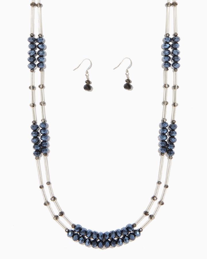 Charming Charlie Raye Faceted Necklace Set