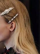Choies White Pearl Embellished Hair Accessory