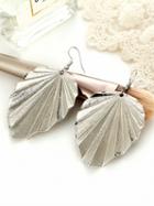 Choies Silver Alloy Leaf Shape Women Earrings